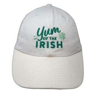 Baileys Baseball Cap White One Size Yum of the Irish Shamrock Slideback Hat